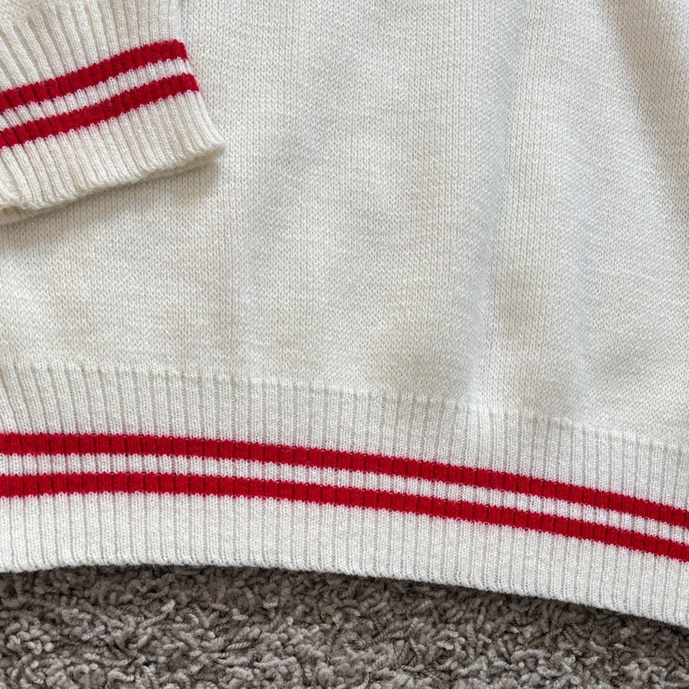 Wisconsin Vintage Wool Crewneck Sweater - Red and White - Picture 11 of 11